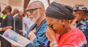 Akeredolu’s widow slams critics as ex-governor is buried in Ondo